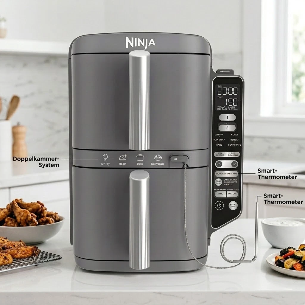 Ninja Double Stack XL SL451EU Heißluftfritteuse 9,5 L
