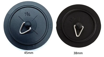 CONCEPT4U 2 Sink Plug Black 1½" 38mm 1¾" 45mm Bathroom Kitchen Basin Universal Bath Set