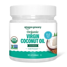 , Organic Virgin Coconut Oil, 15 Fl Oz (Previously Amazon Fresh, Packaging May V
