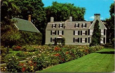 John Adams Mansion Quincy Massachusetts Chrome Postcard