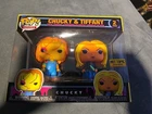 Funko Pop! Movies Chucky & Tiffany 2 Pack Black Light Hot Topic Exclusive