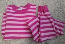 Hanna Andersson 150 US M/12 Pink/Fuscia Neck Organic Cotton Pajamas