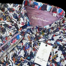Camisa manga corta estampado Robert Graham Hargett talla 2XL $198
