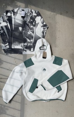 Nike ACG Fleece Hoodie White Green  And Air Jordan Pullover