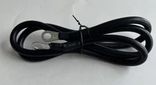 3' BLACK Ground Wire Cable with Ring Terminals, for batter or inverter ; 6-Gauge
