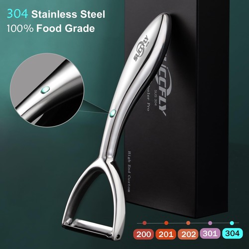 Vegetable Peeler Stainless Steel,Ultra Sharp Potato Peelers for Kitchen, Prem... - Picture 2 of 7