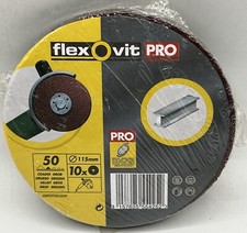 10x Flexovit Schleifscheiben 115mm P50, F&uuml;r Metall