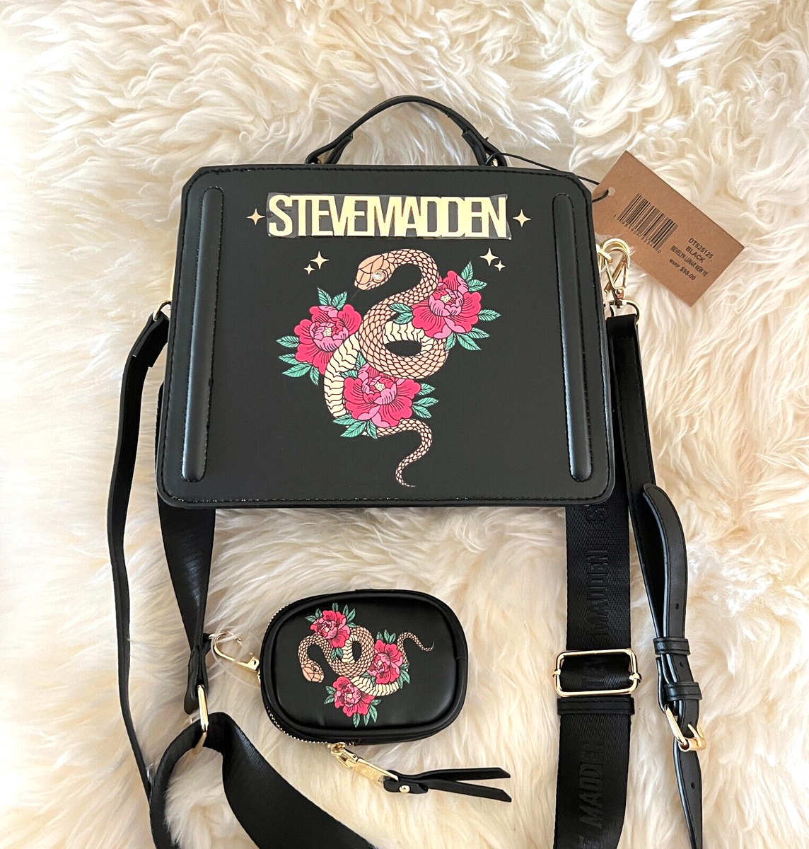 RARE Steve Madden BEVELYN Lunar New Year Snake Satchel