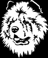 Chow Chow Aufkleber - Autoaufkleber - Sticker - Chow Chow Kopf #75-W