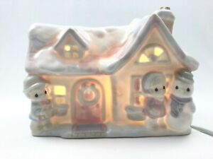 Vintage-Precious-Moments-Enesco-Sugar-Town-House-Nightlight-Corded-357510L-Box