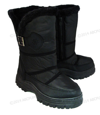 women's snow boots with side zipper