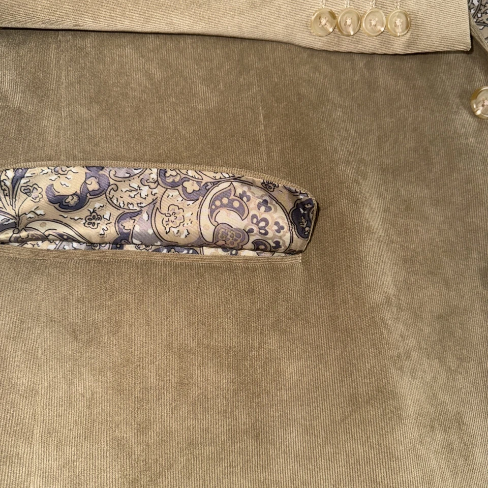 Chaqueta Blazer Vintage Polo Ralph Lauren Pana 46L Tostado Cachemira Forrada Chaqueta Foto 3 de 4