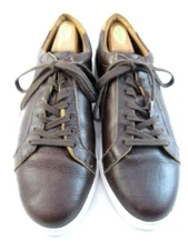 Allen Edmonds "COURTSIDE" Leather Dress Sneakers 11.5 D Brown Grain DISCT(436N)