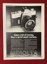 Minolta SR-T Camera  Save A Lot Of Money  1974 Print Ad - Great To Frame 