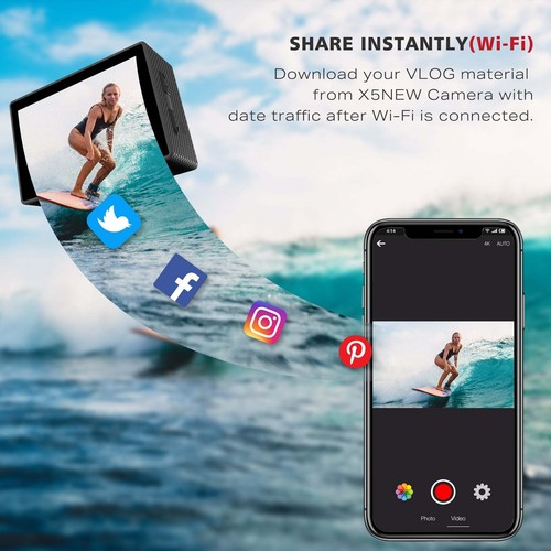 Campark 4K 20MP Action Camera Waterproof Sport Camera WiFi W/Mic Remote Control - Picture 7 of 8
