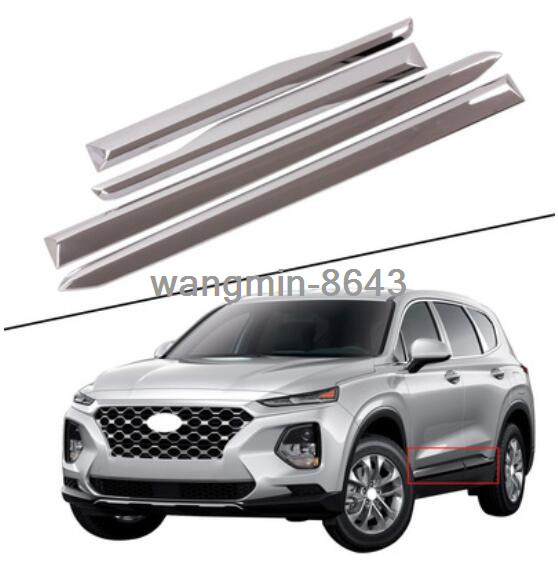 For Hyundai Santa Fe 20192020 ABS Chrome Body Door Side Molding Cover