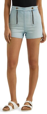 Lee Heritage High Rise Double Zipper Front Light Wash Blue