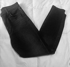 7 For All Mankind High Waist Ankle Skinny b air Denim Jeans Womens 28 Black