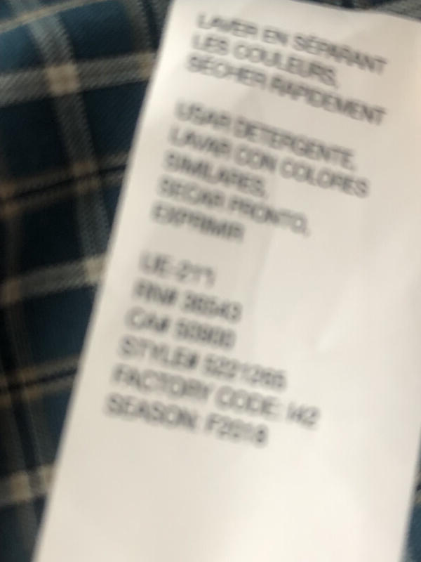 ARROW  EUC Button-down Blue White Navy Beige Plai… - image 7