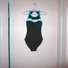 Miraclesuit Sport One Piece Swimsuit Size 8 High Neck Keyhole Tummy Slimmer Bra