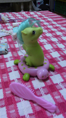 Vintage Original MLP My little Pony G1 1984 Seepferdchen Baby Sea Shimmer