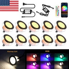 10x 1.77" WIFI Low Voltage LED Deck Lights Landscape Step Stair Railing Light US