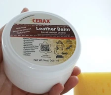 CERAX Leather Balm - conditions and protects Handbags, Shoes, Furniture...