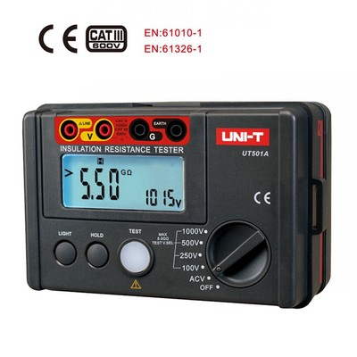UNI-T UT501A Megohmmeter Digital Insulation Resistance Tester Voltmeter 600V 5GΩ