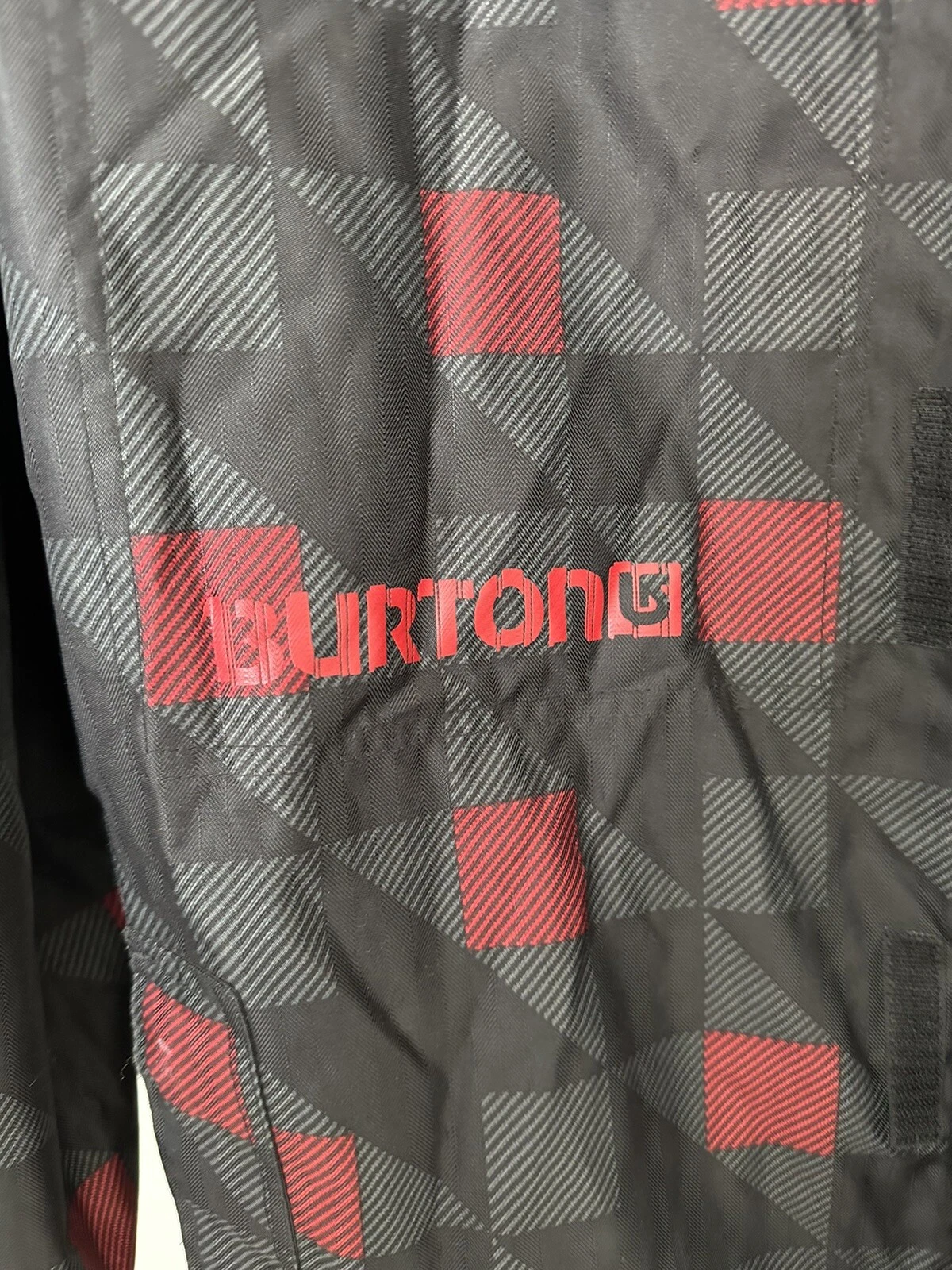 burton dryride remove hood snowboard plaid coat jacket