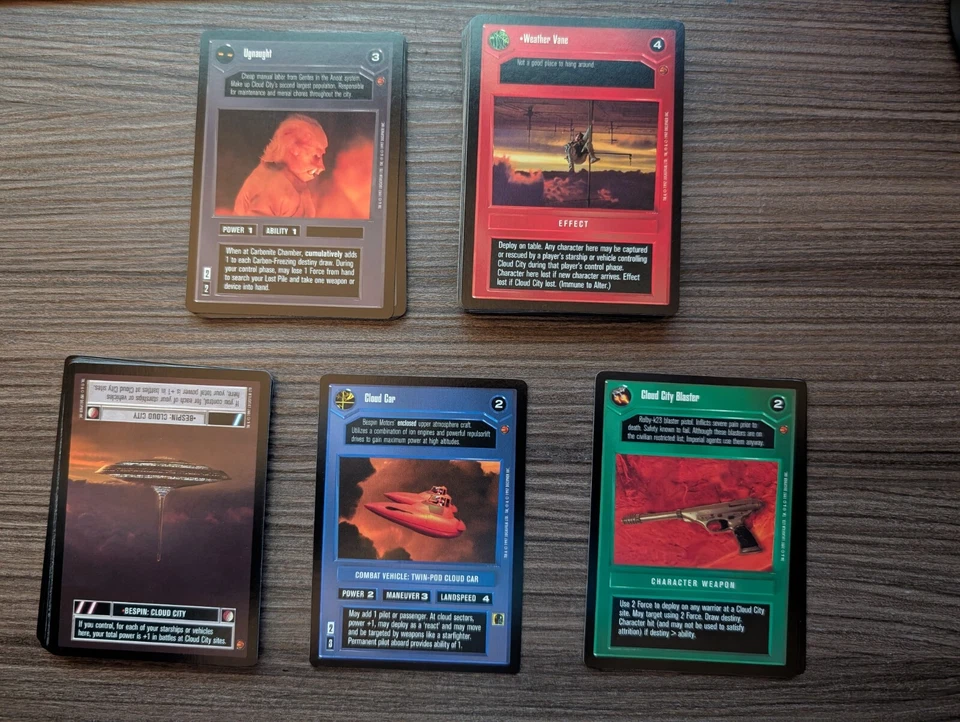 Star Wars CCG Cloud City Common/Uncommon Complete Set, 100 Cards, Pack Fresh,NM+ - Image 3 of 4