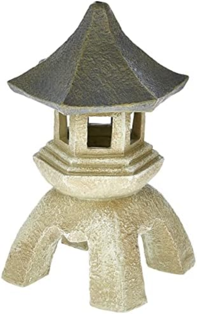 Design Toscano Arredo in Stile Asiatico Lanterna Pagoda Statua da Esterni, polir