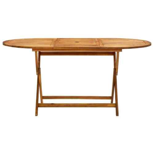 vidaXL Folding Garden Table 160x85x75 cm Solid Acacia Wood - Picture 2 of 7