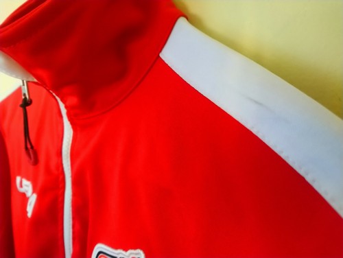 St George Dragons Saints FC Legea Tracksuit Top Red White Sz S - Picture 5 of 12