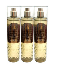 3 BATH  BODY WORKS GOLDEN BERRY MISTLETOE FINE FRAGRANCE MIST SPRAY 8 FL OZ NEW