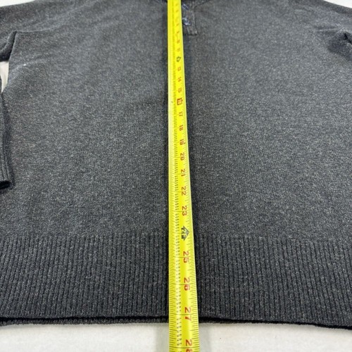 J.Crew Shawl Collar Sweater Men's Large Wool Blend Gray Grandpa Preppy - Picture 5 of 7