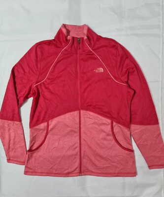 The North Face Women Pink Tracksuit Jacket Sweatshirt Sweater Jumper Size L  Mint
