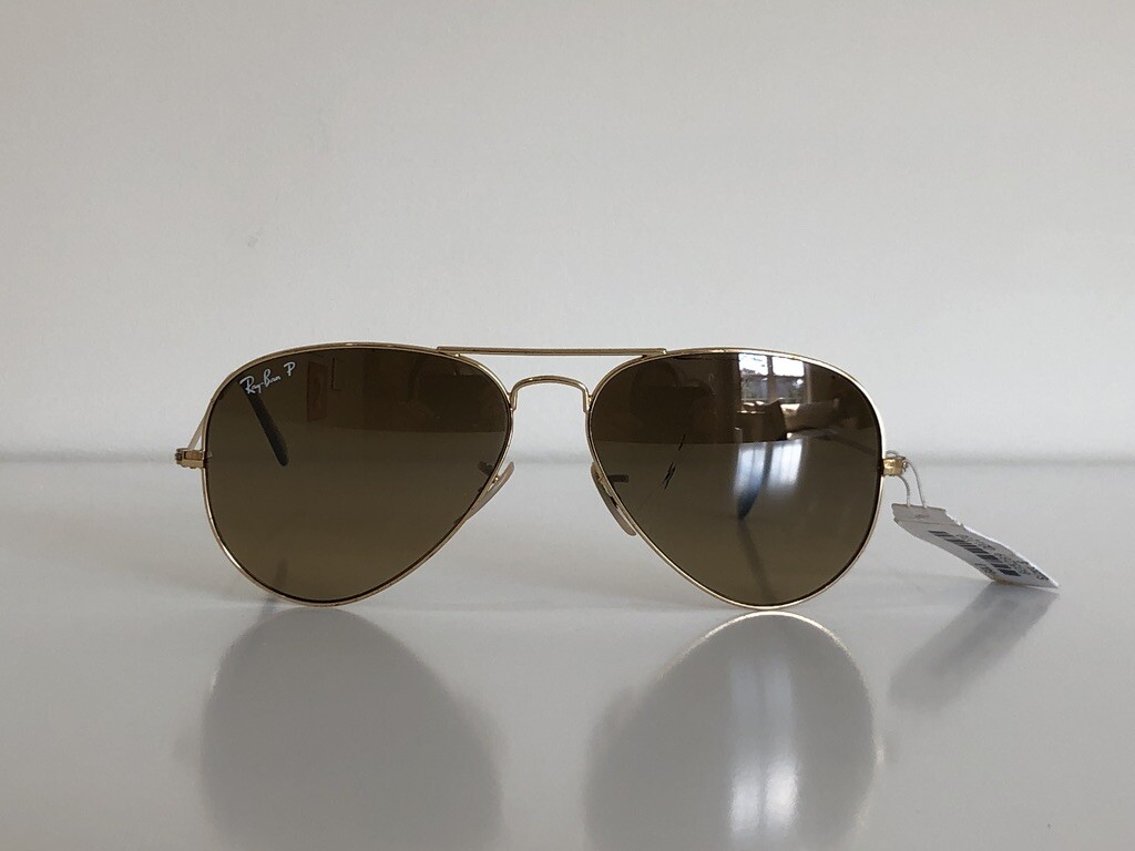 Ray Ban Aviator Large Metal 001/M2 Gold Sunglasses 58/14 135mm 3P POLARIZED Ray-Ban Aviator RB3025 001/M2 Arista Gold Sunglasses for Men  main image 2