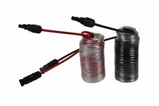 TEMCo 12 AWG Solar Panel Extension MC4 PV Cable - 25 Ft Black + 25 Ft Red USA