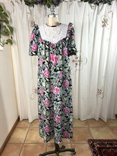 Vtg 80s Liberty House Naturally Petite Honolulu Hawaii MuuMuu 100 Polyester 4/6