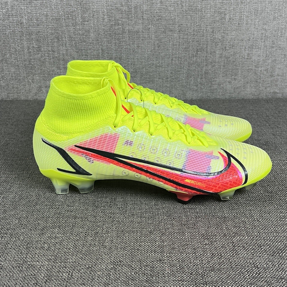 Nike Mercurial Superfly 8 Elite FG Volt Soccer Cleats Mens Nike Mercurial Superfly 8 Elite FG Volt Soccer Cleats Mens