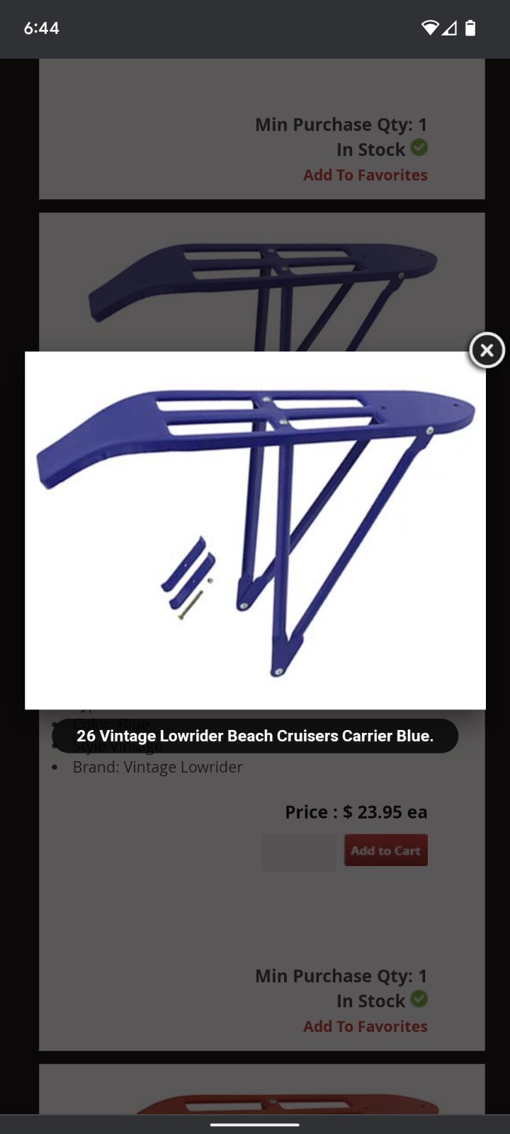 BLACK FENDER SET W INDENT 26" BEACH CRUISER - Foto 6