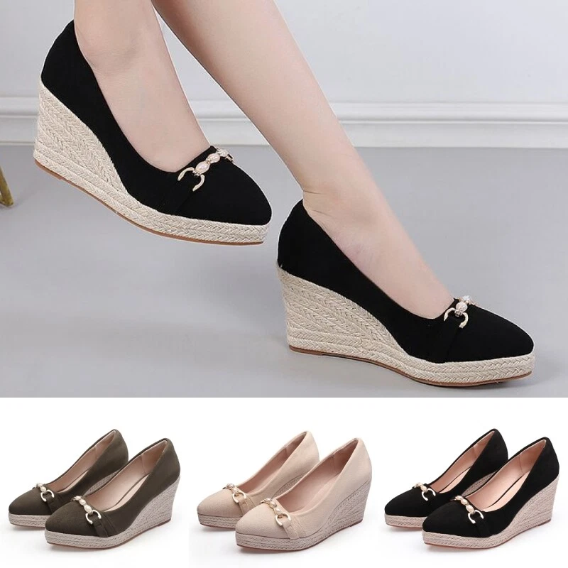Ladies wedge pumps sales