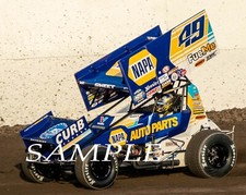 BRAD SWEET 49 NAPA AUTO PARTS SPRINT CAR ON TRACK 8X10 GLOSSY PHOTO 7Q
