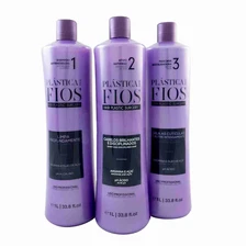 Cadiveu Plastic Two Fios Straightener Brazilian Keratin Hair Treatment 3x 1L