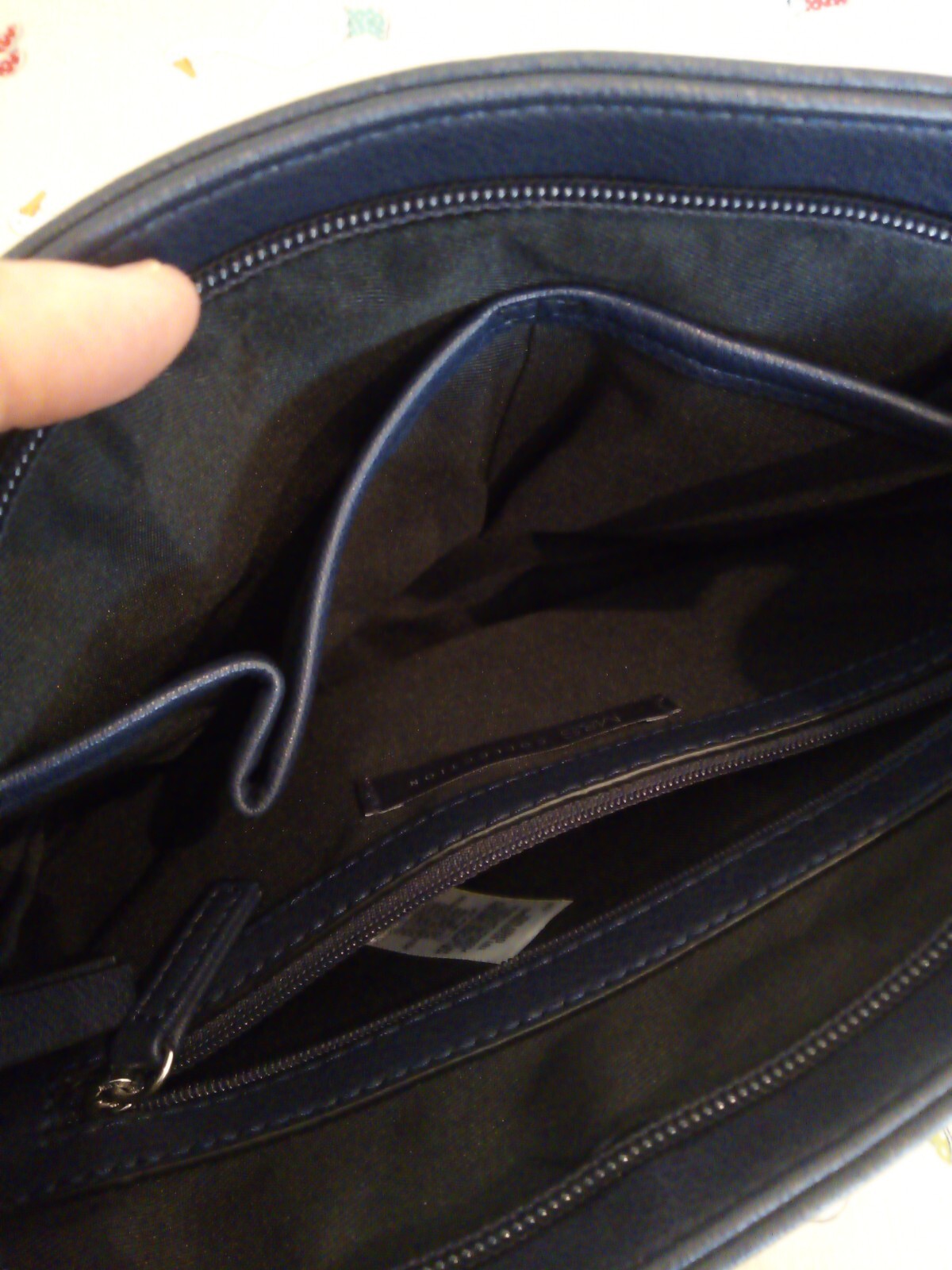 Marks and Spencers M&S Collection BLUE Navy GREY LADIES Shoulder Bag