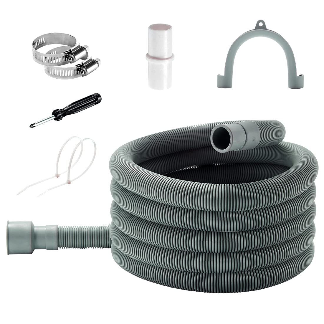 Universal Washing Machine Drain Hose Extension - 10 Ft Washer Discharge Hose ...