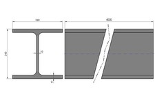 Stahlträger HEB240, HEB H-Profil 240, 4m, trocken gelagert, Fenstersturz, Stütze