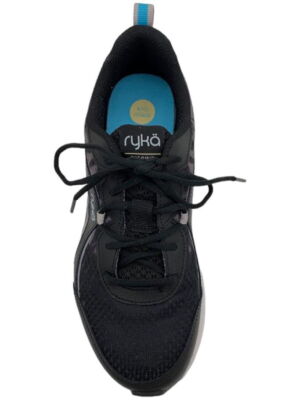 Ryka Sneaker Donna Walking In Rete Immagine Black Metallizzato - Nuovo Senza Scatola