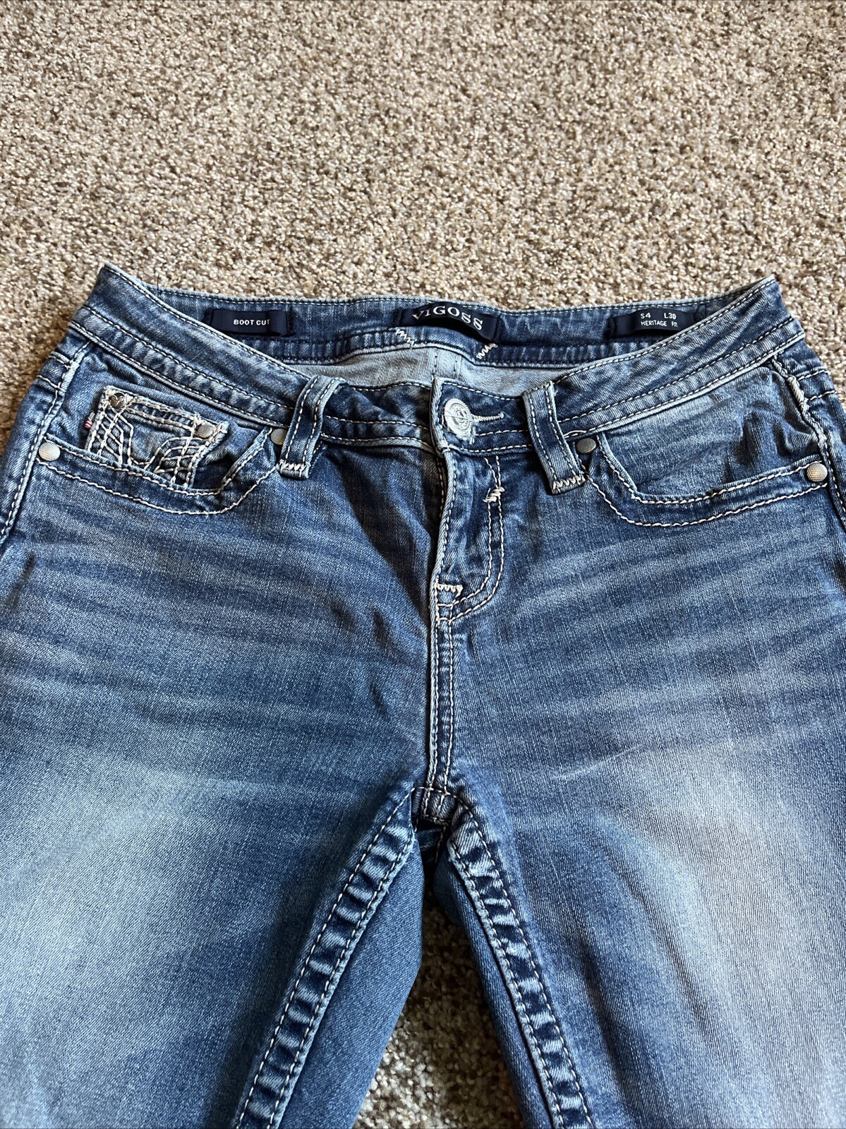Women’s Vigoss Denim Jeans Heritage Fit Bootcut Size 4 30 Actual 29 X 28.5 - View 2