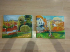 Impressionist  set of Paintings on Flat  canvas
